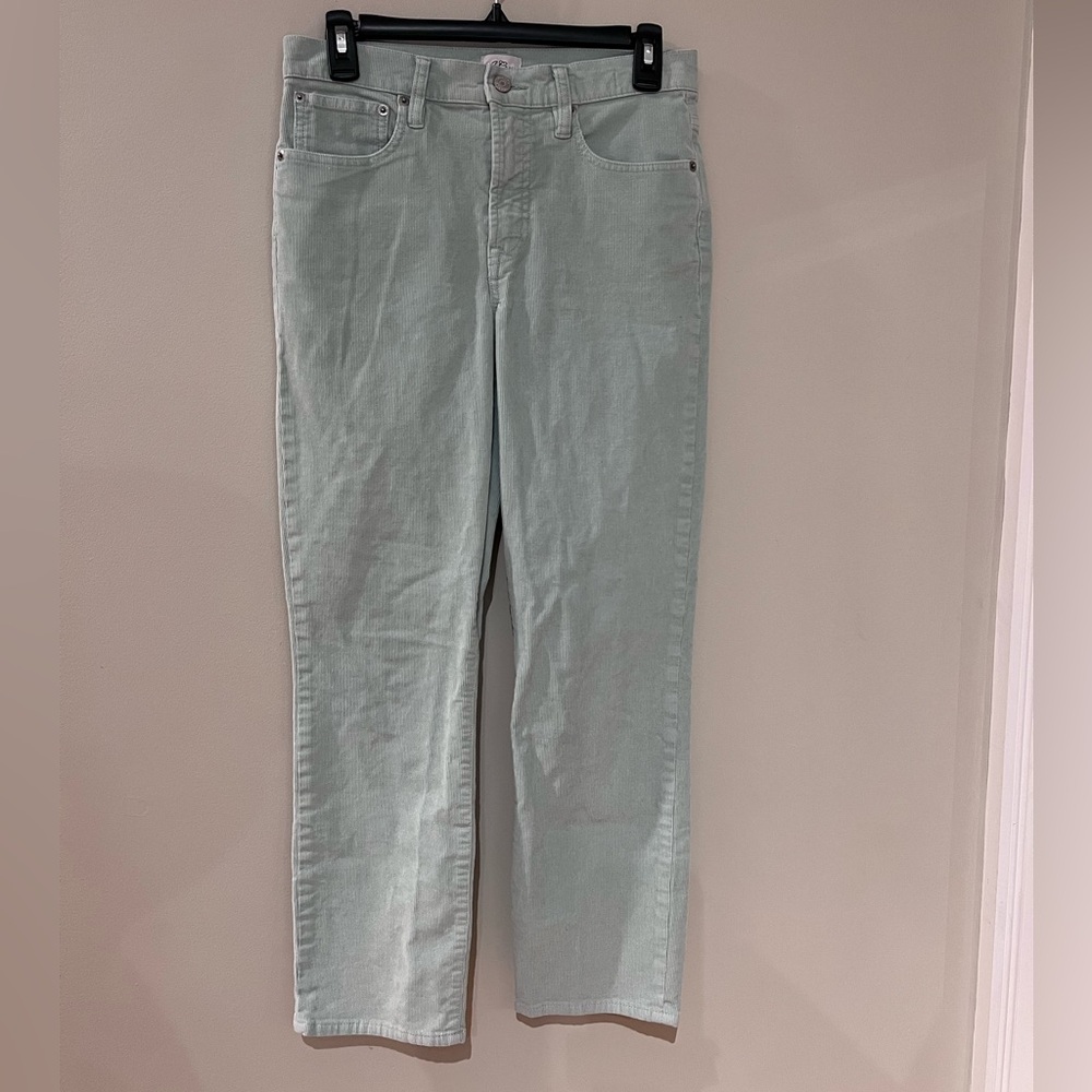 J. Crew Teal Corduroy Loose Straight Pants Size 27